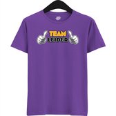 Team Leider | Vrijgezellenfeest Cadeau Man / Vrouw - Bride / Groom To Be Bachelor Party - Grappig Bruiloft Bruid / Bruidegom shirt - T-Shirt - Unisex - Dark Purple - Maat 3XL