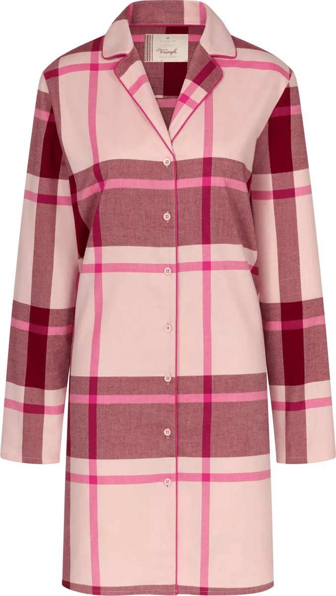 Triumph Boyfriend NDW X Checks Dames Nachthemd - rose beige