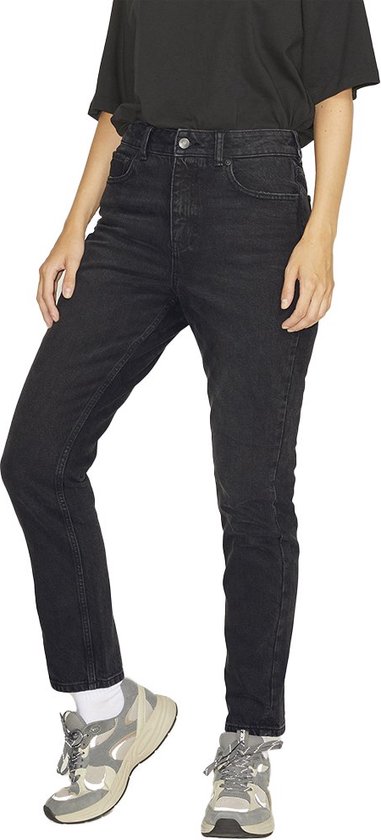 JACK & JONES Berlin Slim Jeans Met Hoge Taille - Dames - Black Denim - W29 X L32