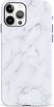 xoxo Wildhearts Marble White Lies - Single Layer - Hoesje geschikt voor iPhone 11 Pro Max hoesje - Marmer hoesje - Shockproof case - Beschermhoesje geschikt voor iPhone 11 Pro Max case - Wit