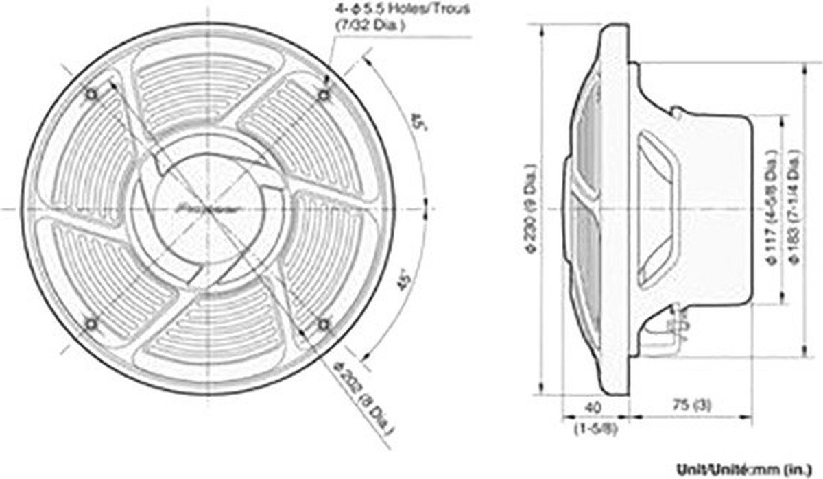 Pioneer TS-MR2040 – 20 cm marine autospeakers – 2-weg luidsprekerset – 200 W max / 40 W RMS – Water-, UV- en corrosiebestendig – Wit – foto 2