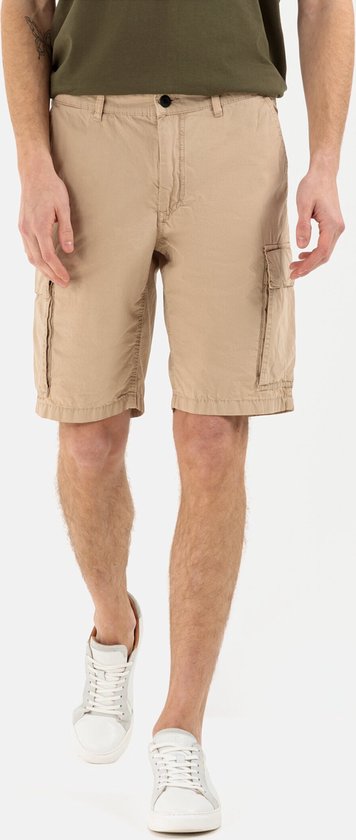 camel active Cargo Short gemaakt van zuiver katoen - Maat menswear-33IN - Beige