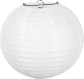 Lampion papier wit met draadstalen frame 25 cm