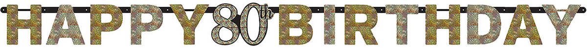 Amscan by Riethmuller - Riethmüller - Sparkling Celebrations - Letter Slinger 80 Goud (2,13 meter)