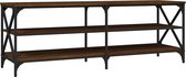 vidaXL - Tv-meubel - 140x40x50 - cm - bewerkt - hout - bruin - eikenkleur