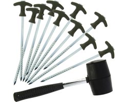 NGT Bivvy Peg Set 10 Stuks + Hamer
