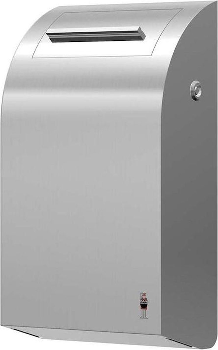 Waste bin made of brushed stainless steel with inner bucket from Dan Dryer