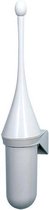 Marplast Toiletborstel A65801st- Muurbevestiging – wit – vervangbare zwarte nylon borstel kop