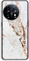 Case Company® - Hoesje geschikt voor OnePlus 11 hoesje - Goud marmer - Soft Cover Telefoonhoesje - Bescherming aan alle Kanten en Schermrand