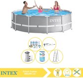 Intex Prism Frame Zwembad - Opzetzwembad - 366x99 cm - Inclusief Onderhoudspakket, Filter en Stofzuiger
