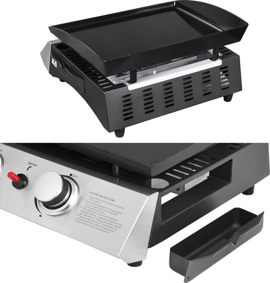 Brixton BQ-6391 Bakplaat op gas
