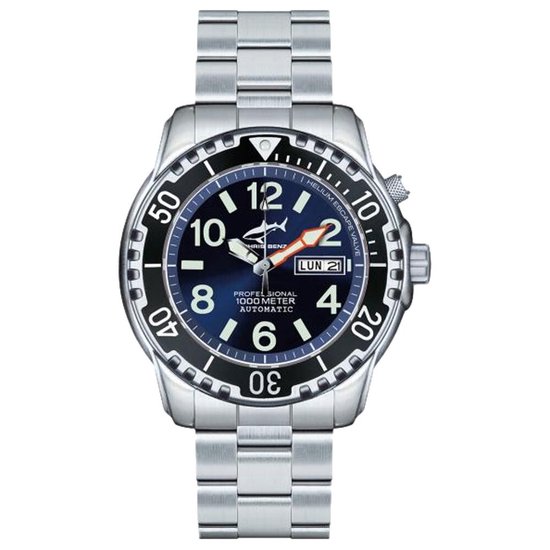 Chris Benz - CB-1000A-B-MB - Duikhorloge - Unisex - Automatisch