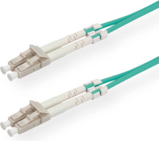 Câble FO 50/125µm, LC/LC, OM3, turquoise 3m