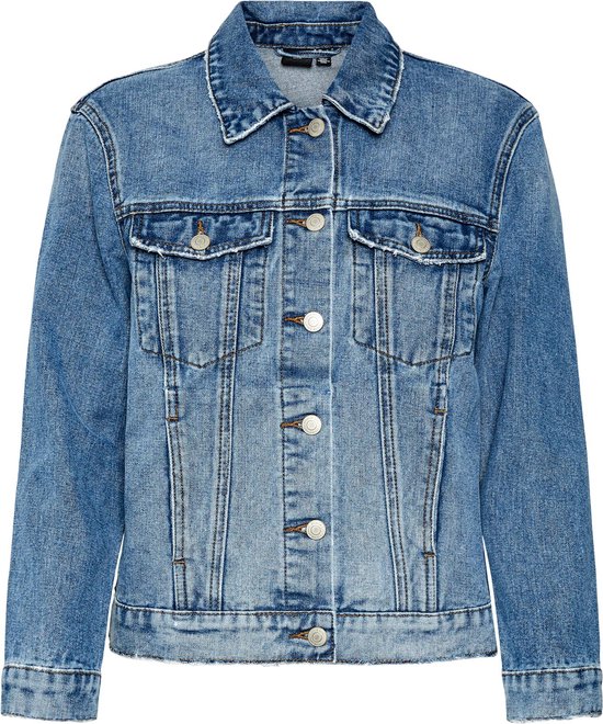 Vero Moda Jas Vmzorica Ls Denim Jacket Mix Noos 10279789 Medium Blue Denim Dames Maat - XS