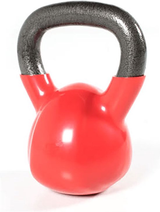 Olive Vinyl 12kg Kettlebell Rood