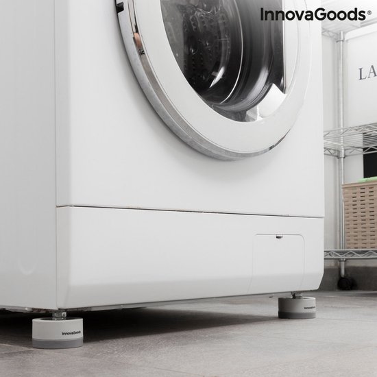 Intervisio Set 4 Amortisseurs Anti-vibrations Machine à Laver - Tapis + Pieds