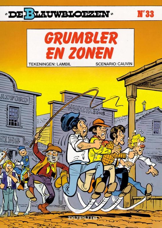 Cover van het boek 'Blauwbloezen / 33 Grumbler en zonen' van Willy Lambil