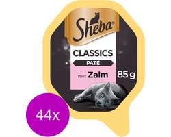 Sheba Alu Classic Pate 85 g - Kattenvoer - 44 x Zalm