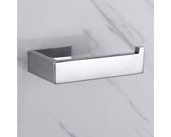 Toiletpapierhouder zonder deksel SUS 304 roestvrij staal stijlvolle toiletpapierhouder voor Badkamer Wandmontage zelfklevend (geen boren), zeer gepolijst