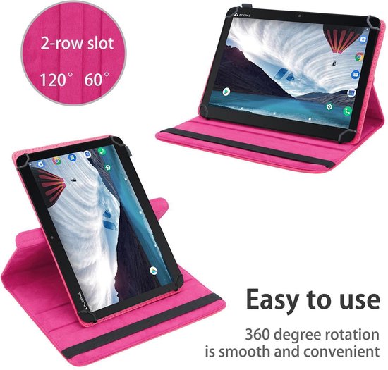 Étui pour tablette Cadorabo pour Lenovo Tab 3 10 Business (10.1 Zoll) en ROSE - Housse de protection à 360 degrés en similicuir avec fonction de support et bande élastique