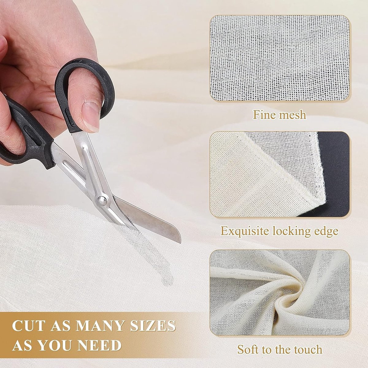 Lot De 6 Torchons 50x70 Polycoton - Blanc - - 16.90