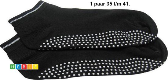 *** 1 Paar Antislip Yoga-sokken - Dichte Tenen - Pilates of Piloxing - Goede Grip - van Heble® *** van Heble® — afbeelding 4