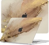 Lunso - Geschikt voor MacBook Air 15 inch (2023) - cover hoes - Sweet Caramel - Vereist model A2941