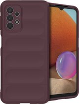 iMoshion Hoesje Siliconen Geschikt voor Samsung Galaxy A32 (5G) - iMoshion EasyGrip Backcover - Aubergine