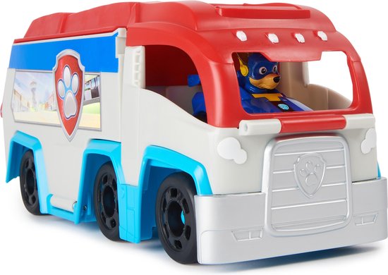 PAW Patrol The Mighty Movie - Pup Squad Patroller speelgoedtruck met Mighty Pups Chase Squad speelgoedauto