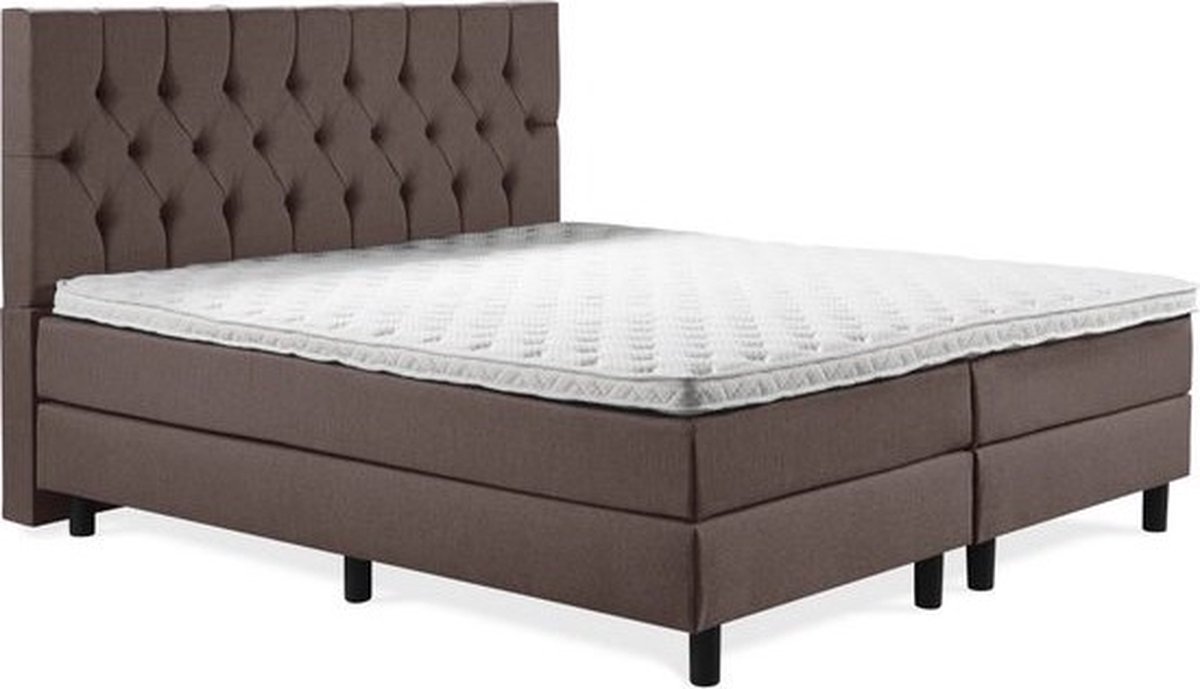 Boxspring Luxe 160x200 Capiton Bruin