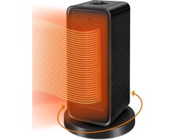 Multifunctionele Elektrische Kachel - Ventilatorkachel 6 in 1 - Werkplaats Kachel 1200W - Zwart