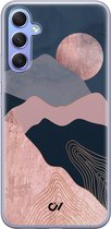 Hoesje geschikt voor Samsung Galaxy A34 - Landscape Rosegold - Landschap - Roze - Soft Case Telefoonhoesje - TPU Back Cover - Casevibes