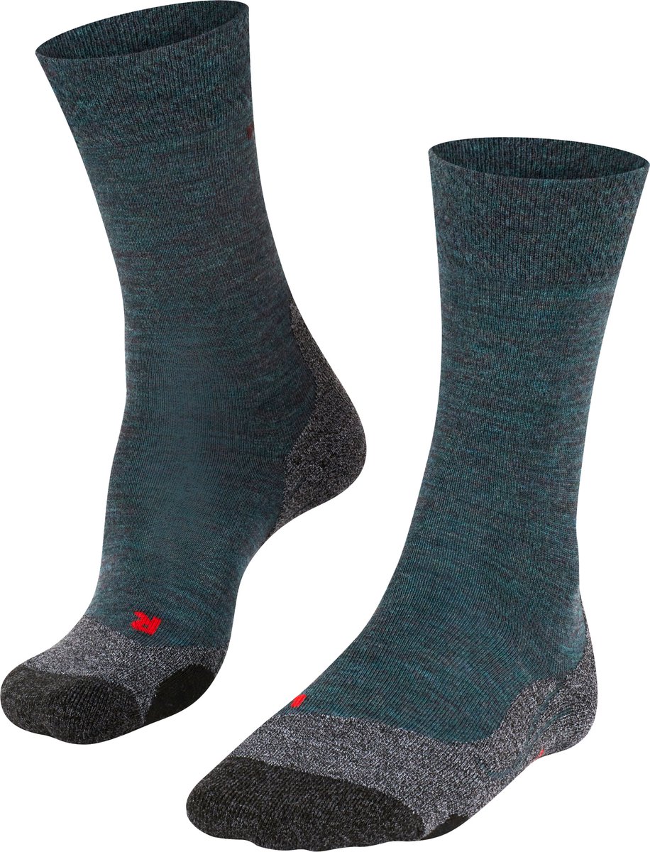 FALKE TK2 Melange anti-blaar dik wol functioneel materiaal wandelsokken heren Groen