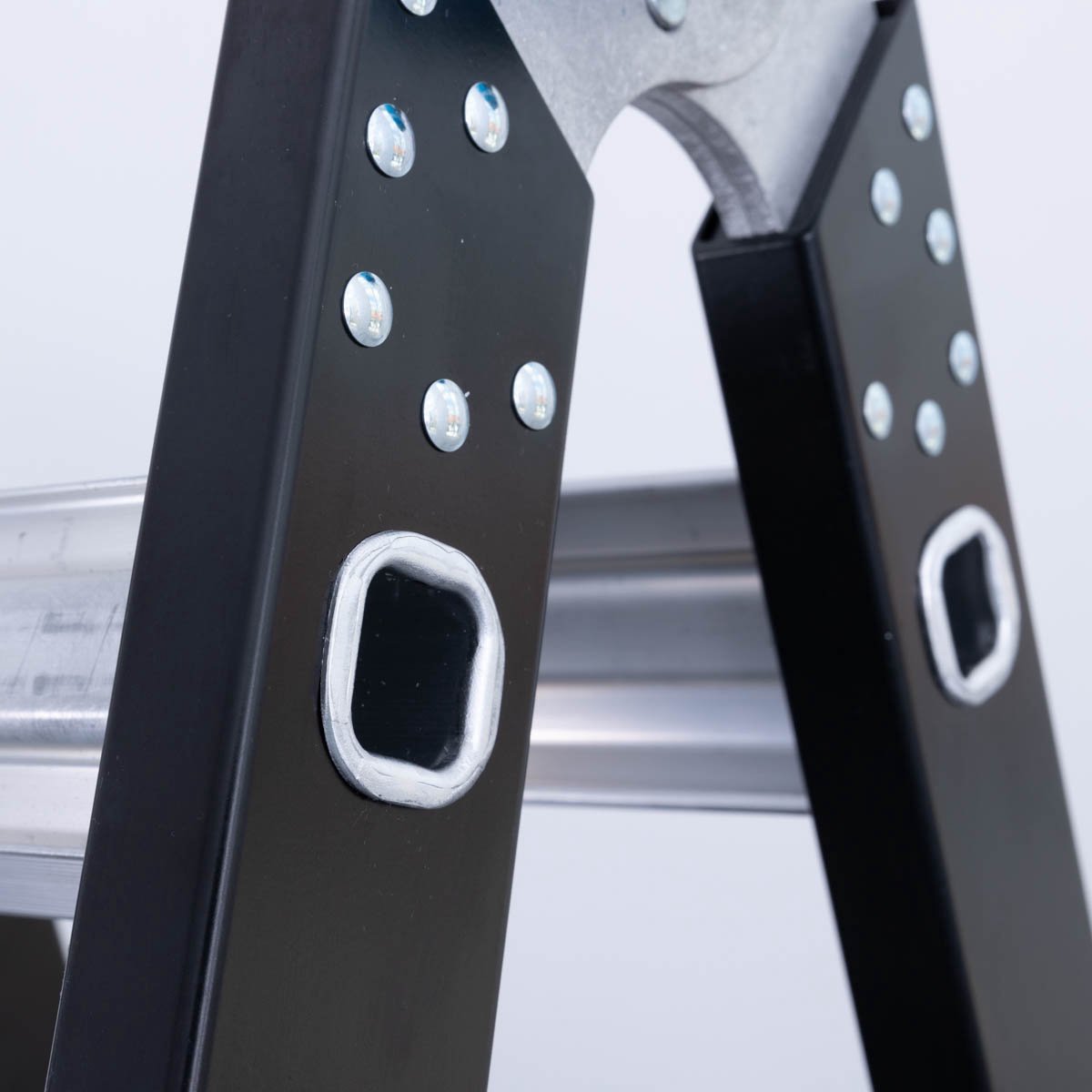 Eurostairs professionele Vouwladder – Uitschuifbare Multiladder 4x5 sporten (20 treden) – 6,40 meter werkhoogte – foto 5