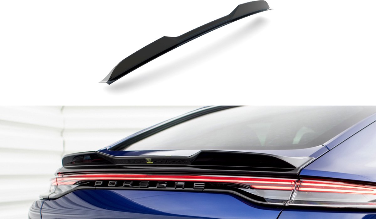 Maxton Design Porsche Panamera E-hybrid 971 Facelift 3D Achterklep Spoiler Extention Versie 1 Hoogglans Zwart