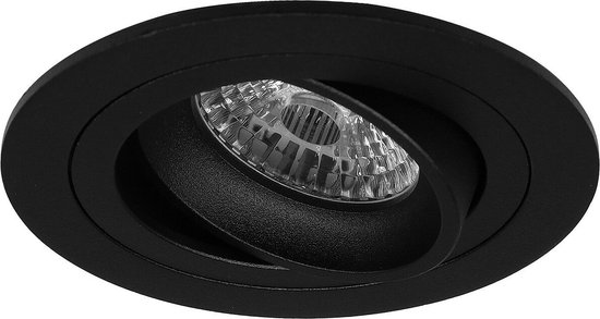 Warmglow inbouwspot Elbert -Rond Zwart -Philips Warm Glow -Dimbaar -3.7W -Philips LED