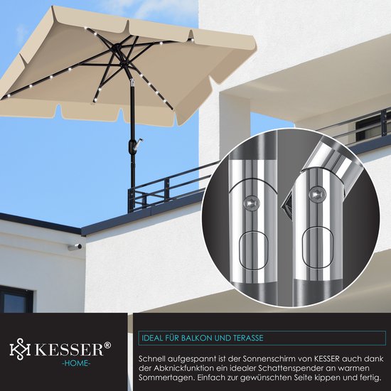 Accessoire De Réparation Pour Parasol De Terrasse - Manivelle Réglable Et Adaptateur De Tube - Pour Remplacer La Poignée Cassée