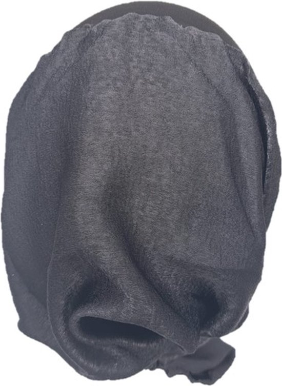 Johnson Headwear® - Chemo wikkelmuts- Dames muts - Kleur: Zwart - Chemo Cap - Muts - Cap - Hoofddeksel - Zomer Mutsje - Johnson Headwear