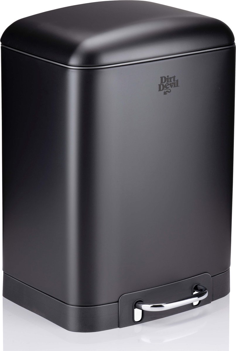 Goedkoopste Dirt Devil Pedaalemmer 6 Liter - Prullenbak Badkamer - RVS - Zwart
