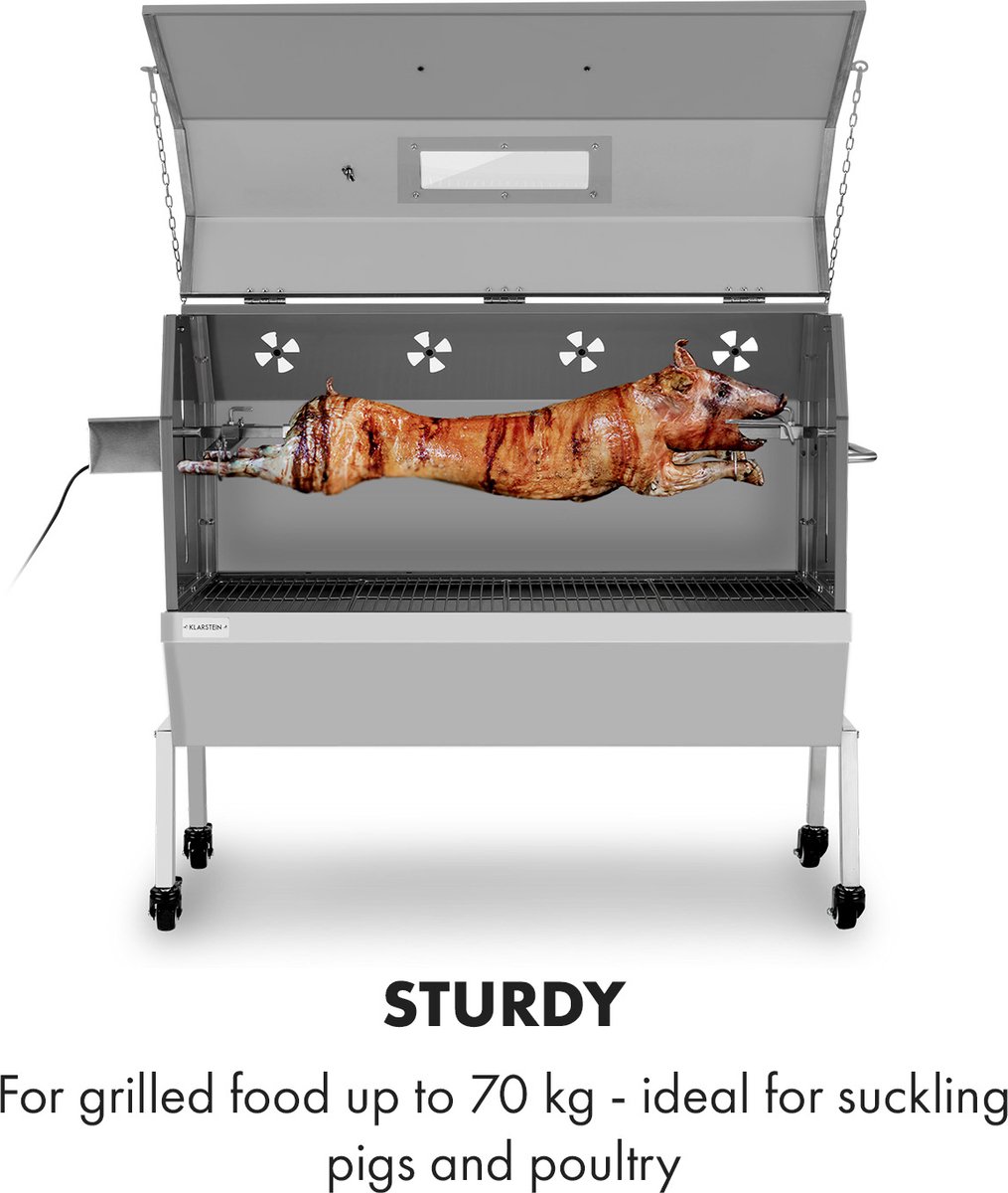 Klarstein 2-In-1 Draaispitgrill Met Motor, Grill Met - afbeelding 3