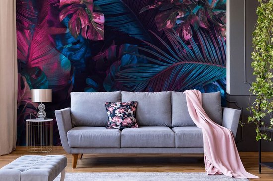 Papier peint photo - Papier peint Vinyl - Feuilles de jungle tropicale - Plantes - Exotique - 416 x 254 cm