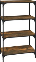 vidaXL-Boekenkast-60x33x100-cm-bewerkt-hout-en-staal-gerookt-eiken