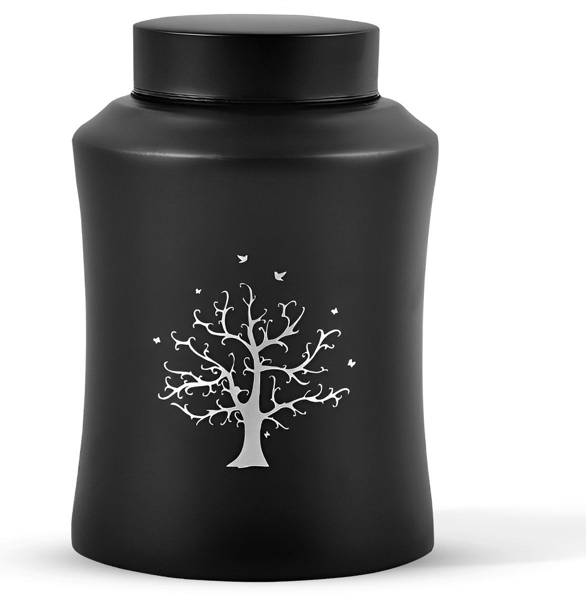 Professionele Begrafenis Urn - 710 ML - Urn - Mini Crematie Urn - As Urn - Voor Huisdieren, Honden, Katten of Menselijk As - Crematie As - Mini Urn - ZWART