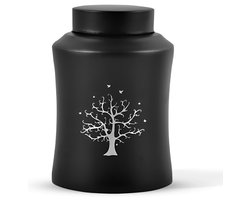 Professionele Begrafenis Urn - 710 ML - Urn - Mini Crematie Urn - As Urn - Voor Huisdieren, Honden, Katten of Menselijk As - Crematie As - Mini Urn - ZWART