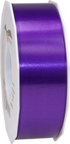 1x XL Hobby/decoratie paarse kunststof sierlinten 4 cm/40 mm x 91 meter- Luxe kwaliteit - Cadeaulint lint/ribbon