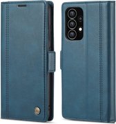 LC.IMEEKE Classic Book Case - Geschikt voor Samsung Galaxy A53 Hoesje - Blauw