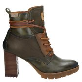 Pikolinos Connely dames Veterboots - Kaki - Maat 39