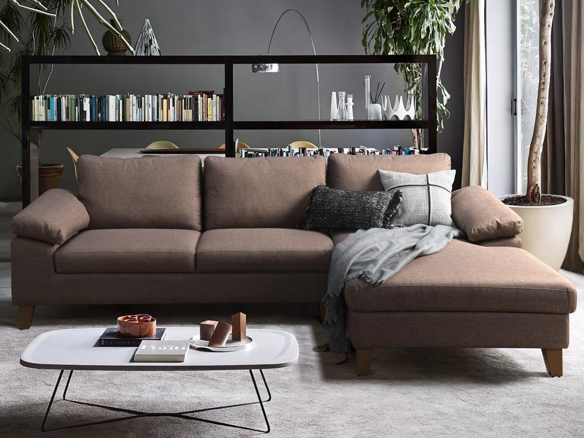 YSTELLAA Bankhoes Hoekbank 100% Waterdichte 2 Zits, Bankhoes Peninsula L-Vorm Links/Rechts Omkeerbaar, Antislip Sofa Cover L Shaped, Sofa Cover Chaise Longue, Hoes Voor Hoekbank, Bourgondië