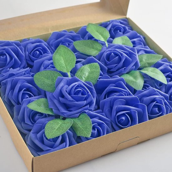 N&T NIETING Kunstbloemen, rozen, 25 stuks, kunstrozen met steel, doe-het-zelf decoratie, voor bruiloft, boeketten, bruid, woondecoratie, blush roze