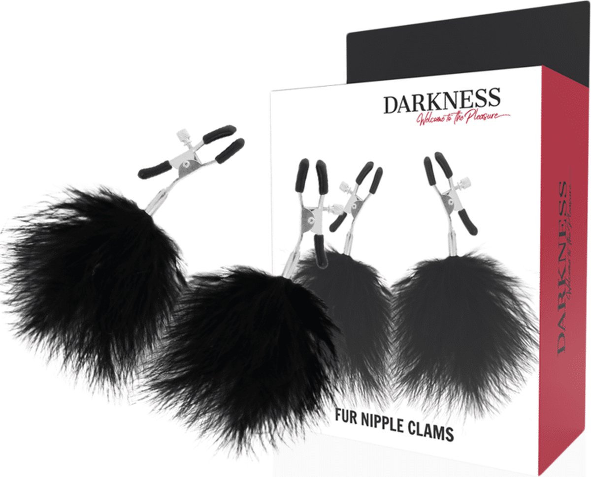 Goedkoopste DARKNESS SENSATIONS | Darkness Fur Nipple Clams